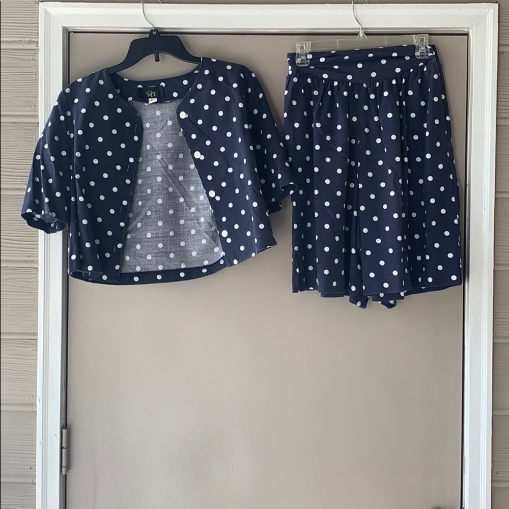2 Piece  Vintage Polka Shorts & Top